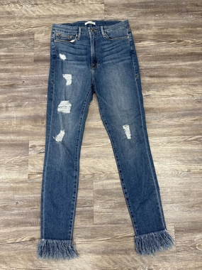 Moisture Wicking Technology Jeans Designer By Good American In Blue Denim, Size: 10