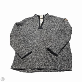 Coat Faux Fur & Sherpa By Orvis In Grey, Size: Xl Layered Collar
