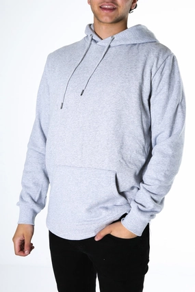 Curved Hem Hoody Grey Marle Active Style