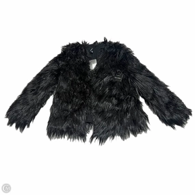 Hidden Zipper Coat Faux Fur & Sherpa By Urban Outfitters In Black, Size: M