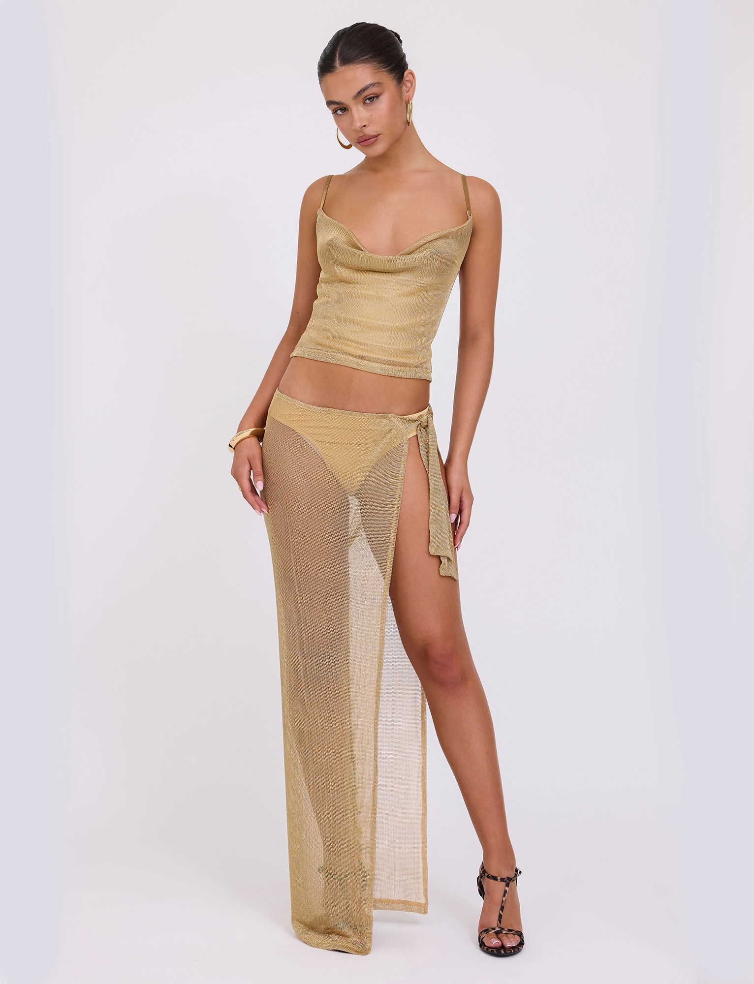 Photo Bright Dew Tone WYNNE SKIRT - GOLD