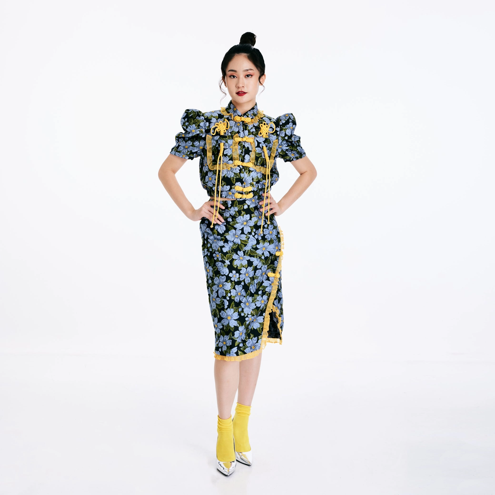 High low hem Yuan Yuan Pencil Skirt Fashion Detail