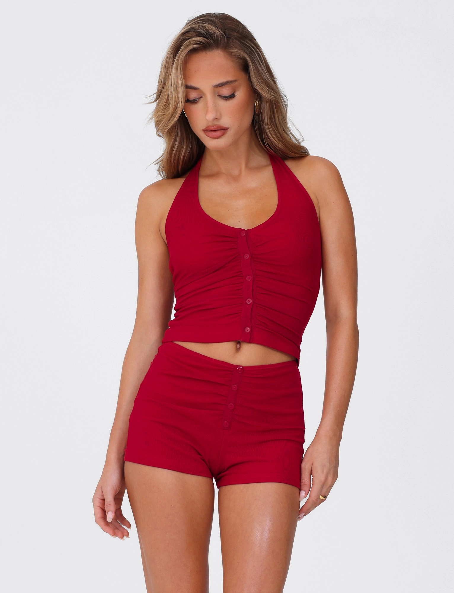 Waist Seam Weekend Feel ZAFIRA SHORT - RED