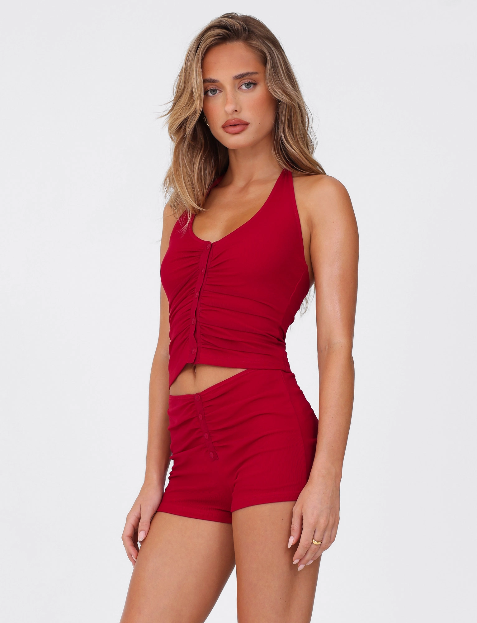 ZAFIRA SHORT - RED Warm Soft Lounge Style