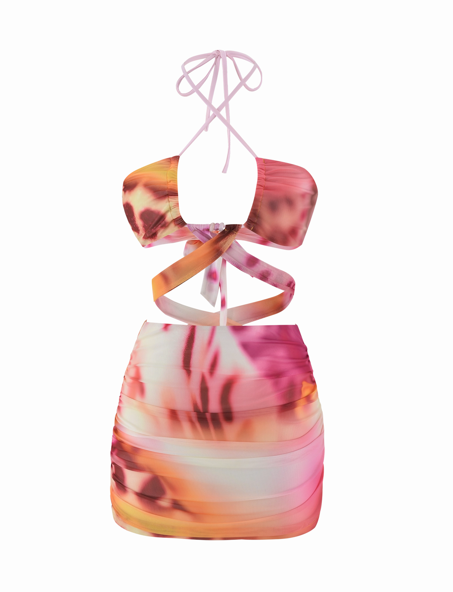 Festive Wear Drapey Fabric ZARIAH MINI DRESS - MACRO ORCHID